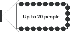 up to 20 people